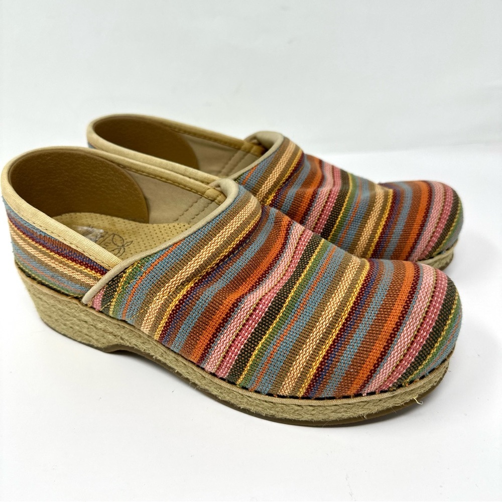 Dansko Multicolor Striped Mules